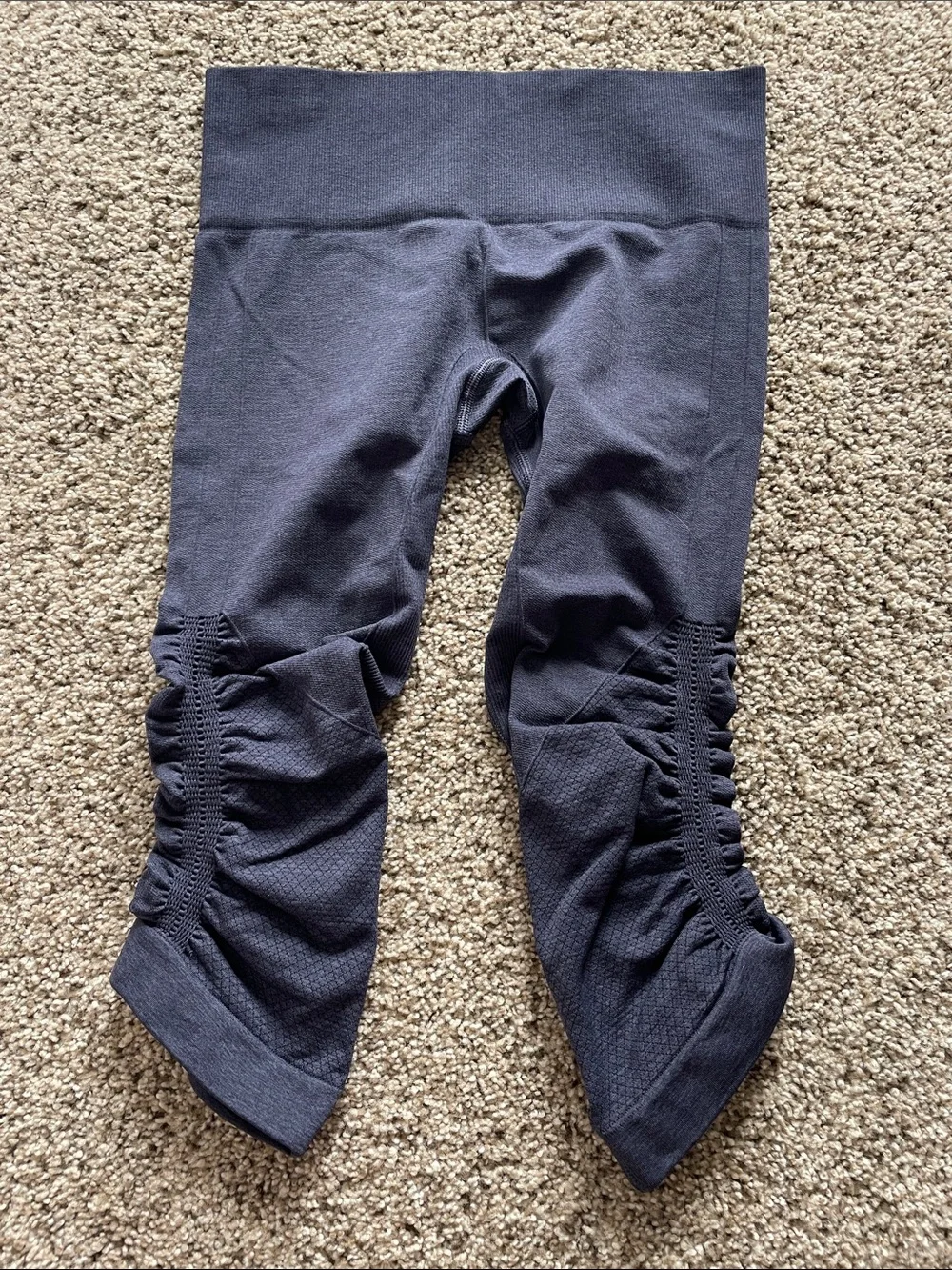 lululemon In The Flow II Crop Navy Seamless Leggings